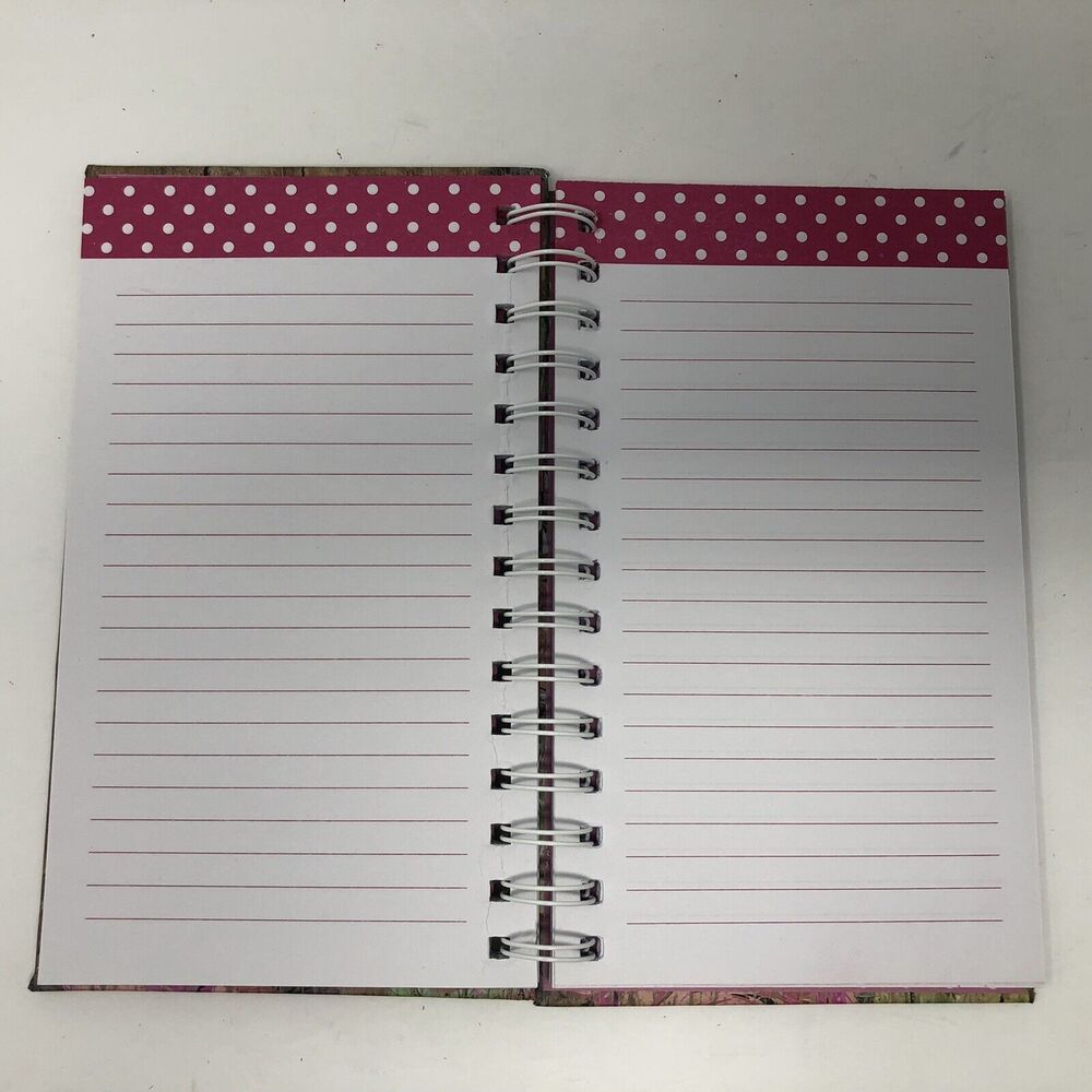 Mini Notebook Journal Spiral-Bound "His Love Endures Forever" Lined Pages Pink - Picture 5 of 11